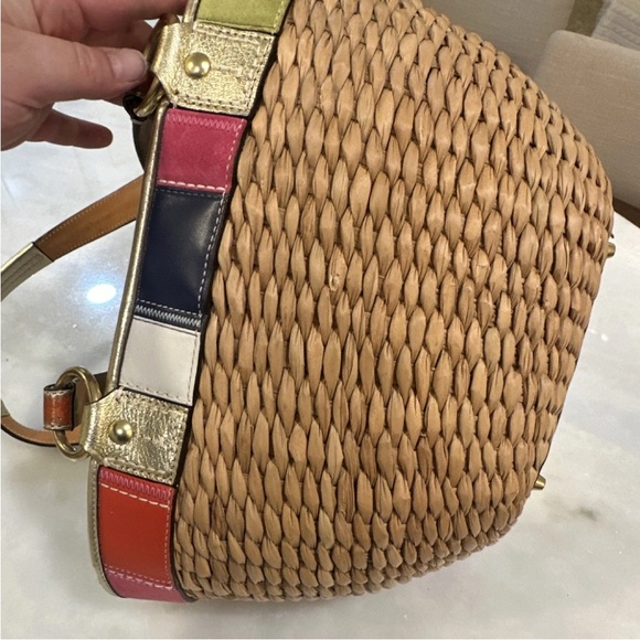 Coach Multicolor Straw Tote Bag - Picture 5 of 8